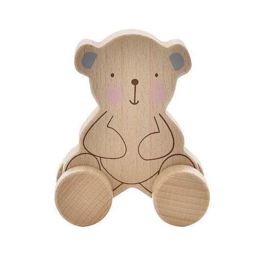 Adorable Animal Wooden Baby Toy: A charming bear companion crafted from high-quality wood, perfect for engaging play and exploration