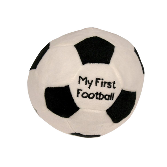 Soft baby toy, my first football. Measuring 15cm made from soft plush materials with a rattle sound within. 