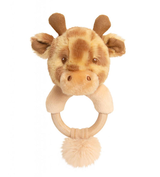 baby rattle, giraffe ring rattle, baby giraffe, keelco, eco-friendly